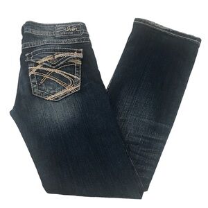 Silver Pioneer Bootcut Jeans Size 27 Distressed